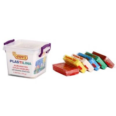 Jovi Plastilina Kurumayan Oyun Hamuru 6 Renk x 50 gr. Plastik Kap - 1