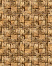 Kahverengi Küp Taş Desenli Karton Duvar 1/50 3 Adet - Eshel