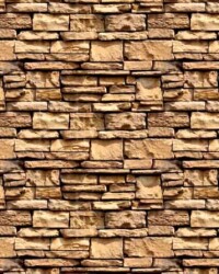 Kahverengi Taş Desenli Karton Duvar 1/100 3 Adet - Eshel