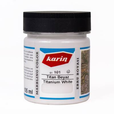 Karin Geleneksel Ebru Boyası 101 TİTANYUM BEYAZ 105 ml - 1