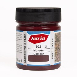 Karin Geleneksel Ebru Boyası 302 MÜRDÜM 105 ml - 1