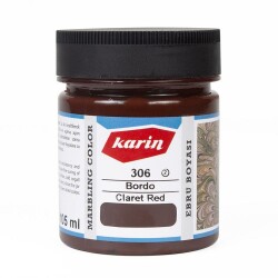 Karin Geleneksel Ebru Boyası 306 BORDO 105 ml - 1