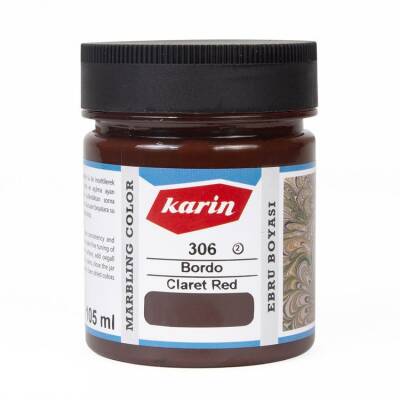 Karin Geleneksel Ebru Boyası 306 BORDO 105 ml - 1