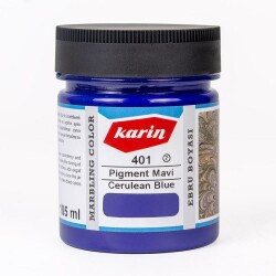 Karin Geleneksel Ebru Boyası 401 PİGMENT MAVİ 105 ml - 1