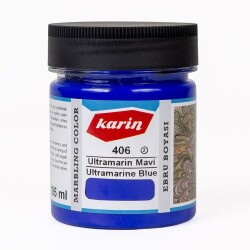 Karin Geleneksel Ebru Boyası 406 ULTRAMARİN MAVİ 105 ml - 1