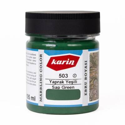 Karin Geleneksel Ebru Boyası 503 YAPRAK YEŞİLİ 105 ml - 1