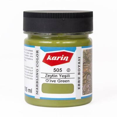 Karin Geleneksel Ebru Boyası 505 ZEYTIN YEŞİLİ 105 ml - 1