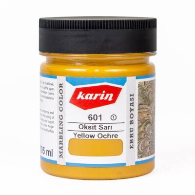 Karin Geleneksel Ebru Boyası 601 OKSİT SARI 105 ml - 1