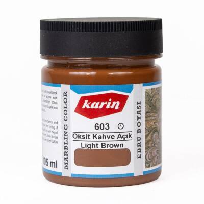 Karin Geleneksel Ebru Boyası 603 OKSİT KAHVE AÇIK 105 ml - 1