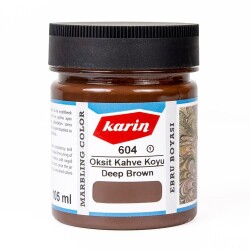 Karin Geleneksel Ebru Boyası 604 OKSİT KAHVE KOYU 105 ml - 1