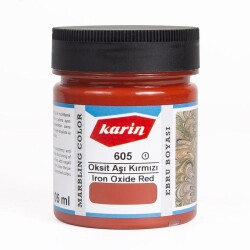 Karin Geleneksel Ebru Boyası 605 OKSİT AŞI KIRMIZI 105 ml - 1