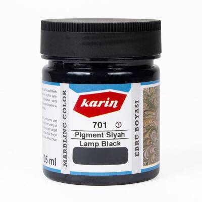 Karin Geleneksel Ebru Boyası 701 PİGMENT SİYAH 105 ml - 1