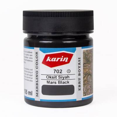 Karin Geleneksel Ebru Boyası 702 OKSİT SİYAH 105 ml - 1