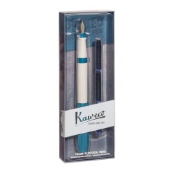 Kaweco Parkeo Dolma Kalem Set Krem/Turkuaz M Uç 10002252 - Kaweco