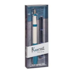 Kaweco Parkeo Dolma Kalem Set Krem/Turkuaz M Uç 10002252 - 1