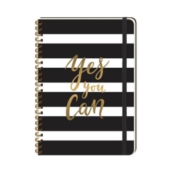 Keskin Color Daily Notes Sert Kapak Spiralli Defter A5 80 yp Çizgili - Muse Yes You Can - 1