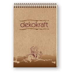 Keskin Color Dekokraft Bloknot 70 gr. Ivory 100 yp. Kareli A4 - 1