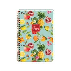 Keskin Color Neat Notes 17x24 Spiralli Defter 100 yp Çizgili Fruit Garden Tropical - 1