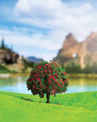 Kırmızı Çiçekli Ağaç 5,5 cm 2 Adet - 1