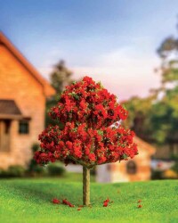 Kırmızı Renkli Ağaç 9 cm 2 Adet - 1