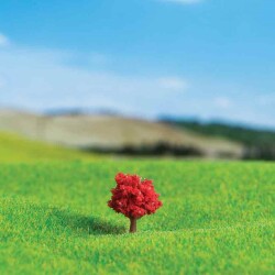 Kırmızı Renkli Bodur Ağaç 2,5 cm 6 Adet - 1