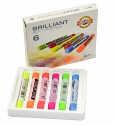 Koh-i Noor Brilliant Soft Pastel Boya FOSFORLU 6 Renk - 1