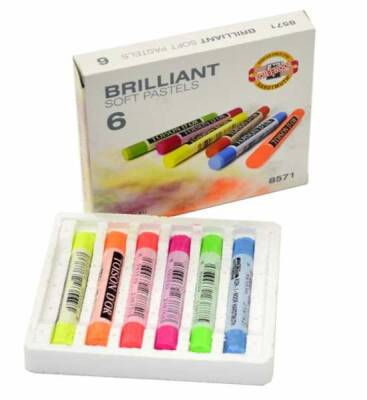 Koh-i Noor Brilliant Soft Pastel Boya FOSFORLU 6 Renk - 1