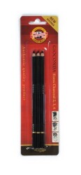 Koh-i Noor Gioconda Extra Charcoal Kömür Füzen Kalem 3'lü Set - 1