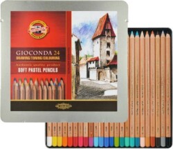 Koh-i Noor Gioconda Soft Pastel Kalem 24 Renk Metal Kutu - 1
