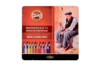 Koh-i Noor Mondeluz Aquarell Boya Kalemi 24 Renk Metal Kutu - 1