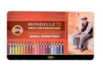 Koh-i Noor Mondeluz Aquarell Boya Kalemi 72 Renk Metal Kutu - 1