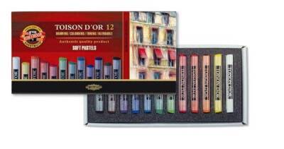 Koh-i Noor Toison D'or Soft Pastel Boya 12 Renk - 1