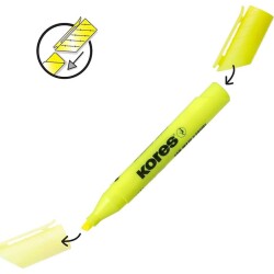 Kores High Liner Plus Fosforlu İşaretleme Kalemi Sarı - 1