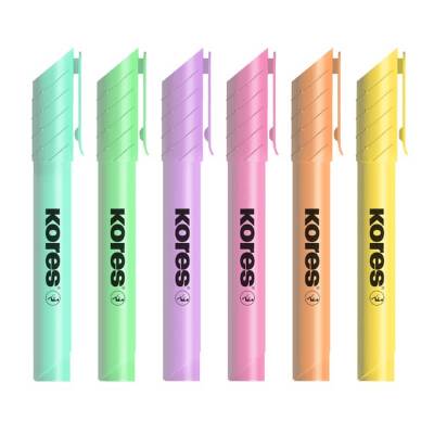 Kores High Liner Plus Pastel İşaretleme Kalemi 6 Renk - 1