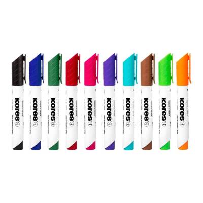Kores K-Marker XW1 Beyaz Tahta Kalemi 10 Renk - 1
