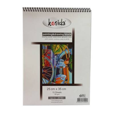 Kosida Resim Defteri Dokulu 25x35 cm 180 gr 15 yp - 1