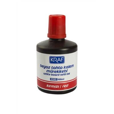 Kraf Beyaz Tahta Kalemi Mürekkebi 100 ml KIRMIZI - 1