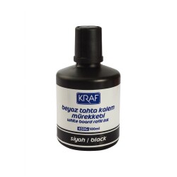 Kraf Beyaz Tahta Kalemi Mürekkebi 100 ml SİYAH - 1