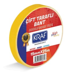 Kraf Çift Taraflı Bant 15 mm x 25 mt - 1