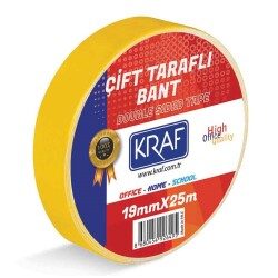 Kraf Çift Taraflı Bant 19 mm x 25 mt - 1