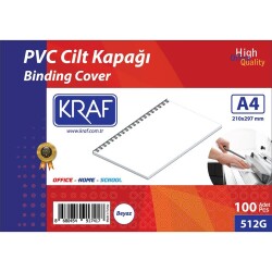 Kraf Cilt Kapağı A4 Opak Beyaz 160 mic. 100'lü - 1