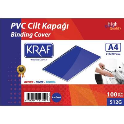 Kraf Cilt Kapağı A4 Opak Lacivert 160 mic. 100'lü - 1