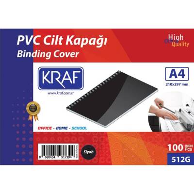 Kraf Cilt Kapağı A4 Opak Siyah 160 mic. 100'lü - 1