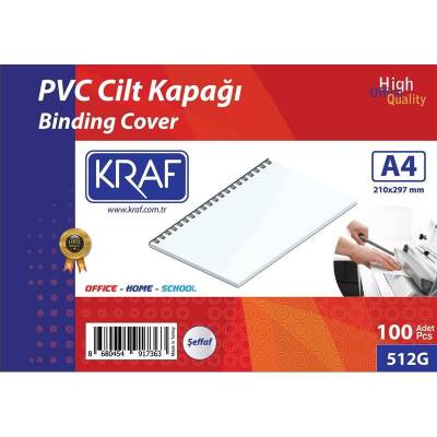 Kraf Cilt Kapağı A4 Şeffaf 160 mic. 100'lü - 1