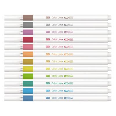 Kraf Color Liner Kalem 12 Renk 0.5 mm - 1