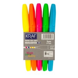 Kraf Fosforlu Kalem Tipi 5 Renk - 1