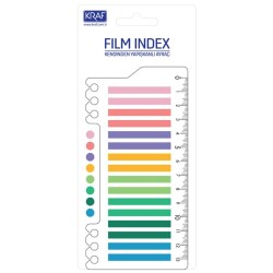 Kraf Index Film (PP) 16x20 yp 6x45 mm Cetvelli Bright Color 16645-1 - 1