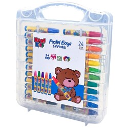 Kraf Kids Pastel Boya 24 Renk Plastik Çantalı KK525 - 1