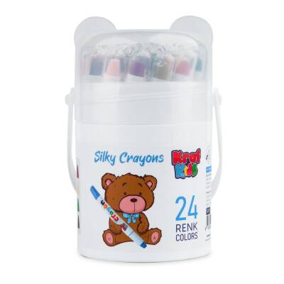 Kraf Kids Silky Crayon Çevirmeli Mum Pastel Boya 24 Renk KK505 - 1