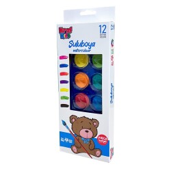 Kraf Kids Sulu Boya 12 Renk KK600 - 1